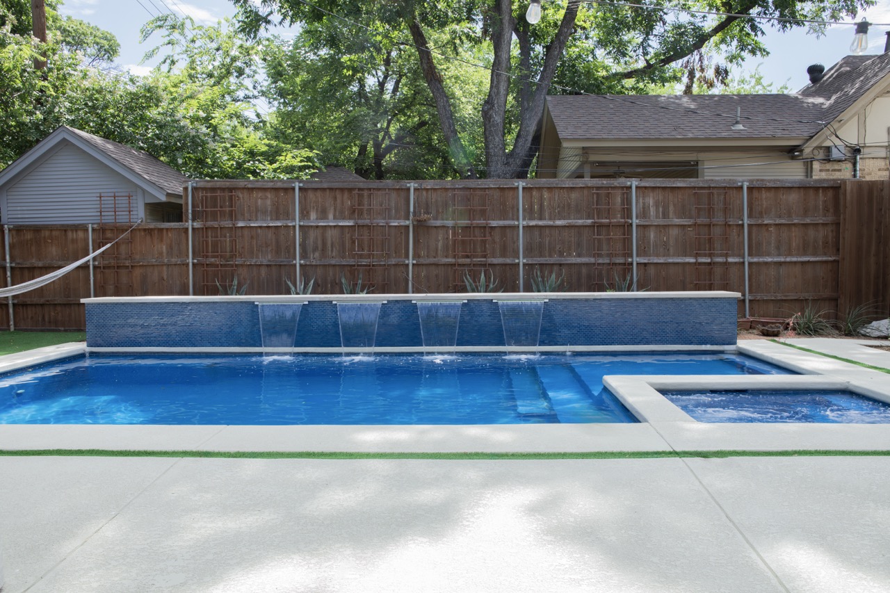 Heated saltwater pool